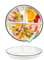 QJIRZB Assiette en porcelaine à 3 compartiments - Assiette à collation créative avec compartiments - Assiette à collation avec compartiments - Assiette en porcelaine pour fruits, légumes, collations