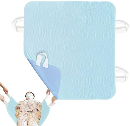 Protège- pour Personnes âgées - Feuille de réutilisable avec 4 poignées, Couverture d'incontinence | Coussin de lit Doux Lavable pour Adultes Seniors, repositionnement des Patients
