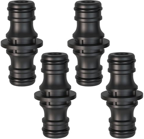 Aililong Conector de Manguera Gardena de 1/2 Pulgadas, Conectores de Manguera de jardín de Doble Enchufe de 4 Piezas para jardín y hogar, Acoplamiento de Manguera de 1/2 Pulgadas