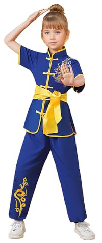 Vêtement Pour Garçon Et Fille, Costume Chinois D'entraînement, Uniformes Arts Traditionnels Wing Chun, Tenue De Kung Fu Et Costume Traditionnel, Idéal Pour Les Cours Et Les Spectacles Enfants