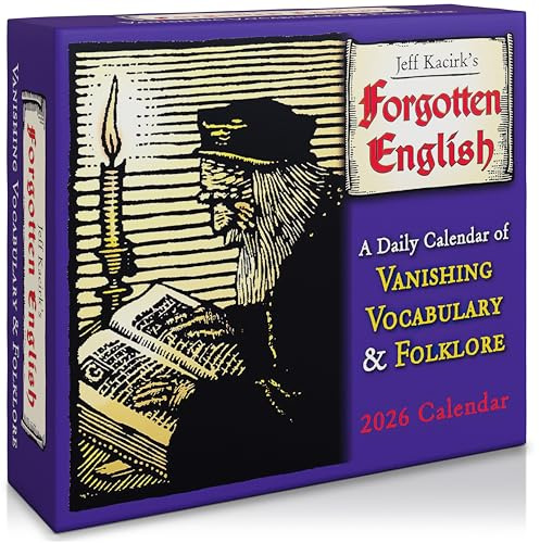 Forgotten English 2026 Boxed Daily Desk Calendar — Vanishing Vocabulary and Folklore