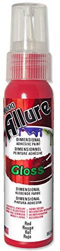 E6000 Eclectic Allure Gloss Red Dimensional Adhesive for Craft Projects, Fabric Decorating, Multi Surface 3D Glue Paint 59ml
