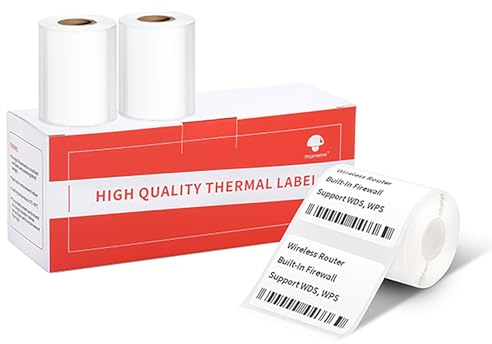 Phomemo [3x230 pcs] Labels Square Series, 3 Rolls 1.57''x1.18'' (40x30mm) M110 M100 M220 M221 Labels, White, 230 Pieces/Roll, Also Support Phomemo Thermal Shipping Printer