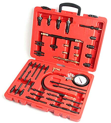 Kompressionstester Diesel Benzin Motoren Kompressionsprüfer Set Universal Kompressionsmesser Kit Drucktester Testgerät 0-40 Bar