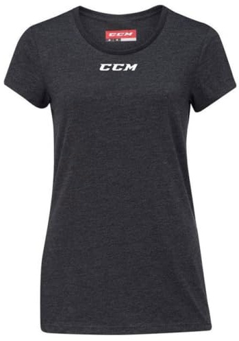 CCM Kurzarm-T-Shirt für Damen, Farbe: Schwarz, Größe: S