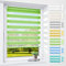Doppelrollo klemmfix ohne Bohren & mit Bohren, 45x120cm (BxH) Grün, 3-in-1 Duo Rollo für Fenster & Tür, Fensterrollo innen lichtdurchlässig & verdunkelnd, Klemmrollo Rollos Sonnenschutz