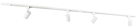 QAZQA Sistema de carril moderno monofásico con 4 focos blanco - Jeana Acero Alargada Adecuado para LED Max. 4 x 50 Watt