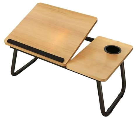 Sängbricka bord – vikbart laptop-skrivbord med mugghållare, vikbar soffa frukostbricka, laptop sängbricka bord för soffa, soffa, golv
