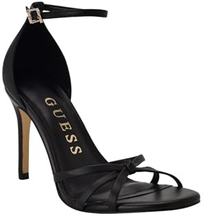 GUESS Sandalo Donna Primavera con Tacco, Nero 002., 4.5 UK