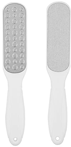Lima per calli e calli, lima per piedi e talloni, raspa piedi professionale, bianco, double face, antiruggine, per pedicure, cura dei piedi, rimuovere la pelle morta