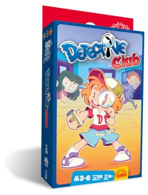 Detective Club - Attrape le voleur ! Jeu de mystère pour enfants à partir de 6 ans - 120 cartes avec indices et alibis - Encourage la logique, la déduction et le jeu d'équipe - Idéal pour les familles