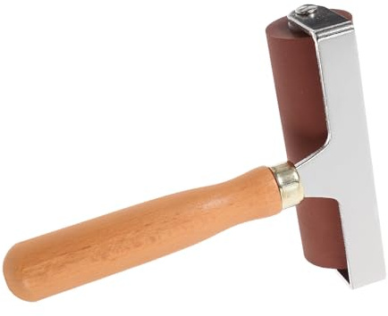 FONDOTIN Rullo di Stampa e Brayer per Inchiostro Rullo per Colla da Stampa Artigianale 10 Cm Materiale Resistente Applicazione Uniforme per Hobby Fai da Te e Creativa