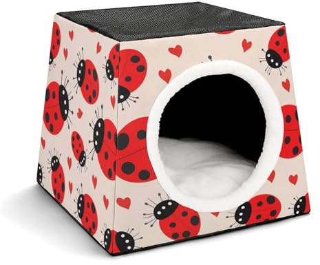 Stylish and Durable Small Pet Beds, Ladybug Printing and Pet Tents are Perfect for Pet Play