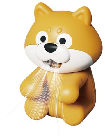 Mini ventilatore – 5,6 x 6,9 x 8,35 cm, mini dispositivo di raffreddamento ad aria | a forma di cane con morsetto ricaricabile sul ventilatore, con clip per acqua calda, zuppe, tazze di cibo, tazze