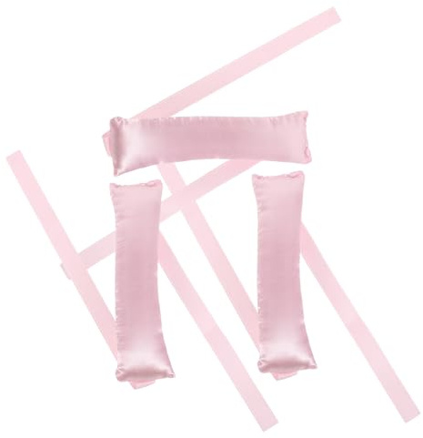 Beavorty 3 Varillas Rizadoras sin Calor para Cabello, Juego de Rulos Grandes Rosa, sin Daño Térmico, Flexibles y Suaves para Peinado Nocturno, Accesorios para Ondas y Rizos Duraderos