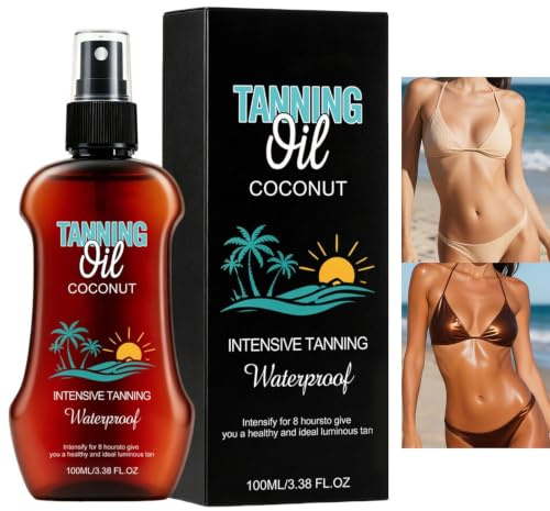ETUCYNG Solbränneolja | 100 ml Vattentät Solbränningsspray | Utomhus Bruningsolja | För Vuxna Inomhus Poolkant Sommaraktiviteter Inomhusbruk och Utomhusbruk Vattenlek Poolparty