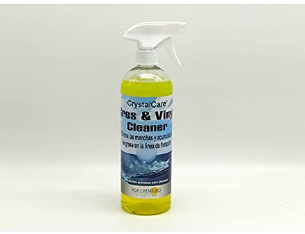 CrystalCare Gres & Vinyl Cleaner Limpiador de línea de flotación en Piscinas de gresite, Liner-Vinilo, pintadas y Fibra de Vidrio. Botella 750 ml
