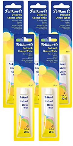 Pelikan 732/7/1/B Deckweiß 1 Tube, 20 ml (5 Tuben/Deckweiß)