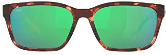 Costa Del Mar SUNGLASSES Costa Del Mar Damen Palmas Sonnenbrille, Blaugrün/Grau, polarisiert-580g, 57 MM, Korallenschildkröte/Grün verspiegelt, polarisiert, 580 g, 57 mm