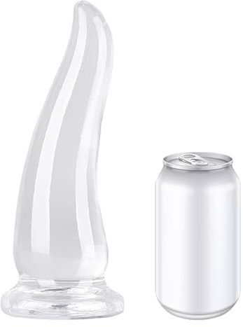BDSMJOY Butt Plug Dildo,Thrusting Dildo Thick Cock Huge Penis Dick Giant Penis,BDSM Prostate Massagers and Stimulators,Anal Toys Couples BDSM Adult Toys(Transparent, S)