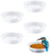 Opopark 4 Pcs Bird Water Bowl Replacement Transparent Bird Feeder bird bath Animal Lovers Garden Decoration Hanger Wildlife Bird Feeding Station, White