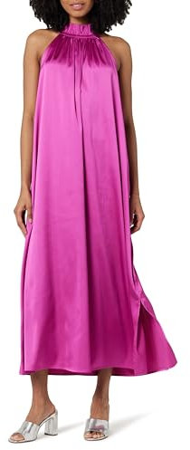 The Drop Robe Longue pour Femme, Dos Nu, Extensible, Soyeuse, Arlette, Violet Sauvage, Taille 4XL Grande Taille