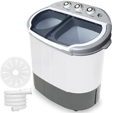 Generic Twin Tub Portable Washing Machine - Compact Washer Spinner Combo for Camping, Dorms, Apartments - 12lbs Capacity, High Efficiency