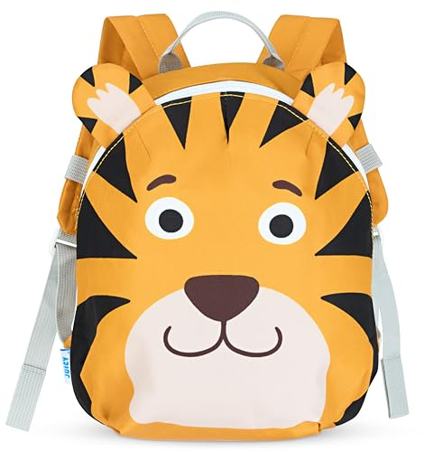 Juicy Bumbles Toddler Backpack for Boys and Girls Kids Nursery Bag Small Mini Baby Preschool Rucksack - Animal Designs Tiger Age 2-5