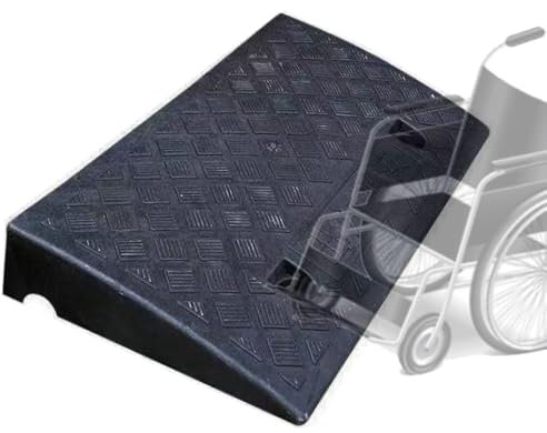 IMUNKT 5 4 3 Rise Threshold Ramp For Wheelchair Scooters Steps, Driveway Curb Ramps, Plastic Doorway Ramps, Garage Entry Ramp, Non Slip, Portable(Black,5in/13cm)