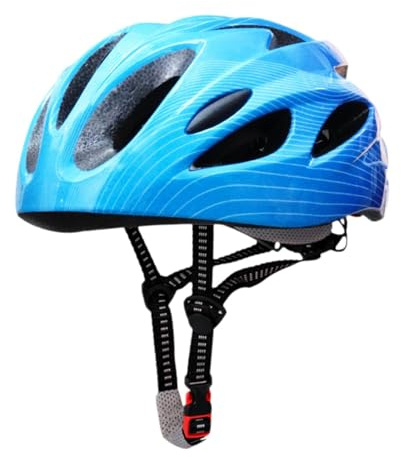 Pegciuho Casque de Vélo pour Enfants, Casque de Cyclisme sur Route, Tour de Tête 52-56 Cm, Casque de Vélo pour Enfants, Casque de Sport pour L'équitation E, Bleu