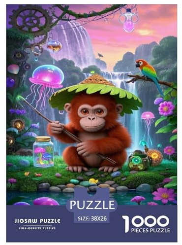 Orangutan Jigsaw Puzzles for Adults The Impossible Challenge 1000 Pieces Difficult Hard Jigsaw Puzzles for Man And Woman with Letters on Back 38x26cm/1000pcs