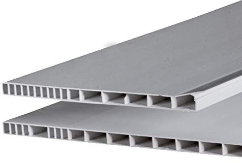 PVC Verschlussdeckel, Rolladenkasten Deckel Tiefe 120 mm Länge 140 cm *** Die Länge auf den cm-genau ***