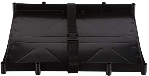 SEACHOICE 22046 Dual Battery Tray with Poly Strap – Holds 2 Group 27 Deep-Cycle Marine Batteries