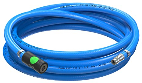 AUPROTEC Würth - Tuyau à air comprimé - Diamètre intérieur : 9 mm - 5 m - Avec raccord de sécurité Prevost S1 pour compresseur d'air comprimé - Tuyau de compresseur Würth très flexible