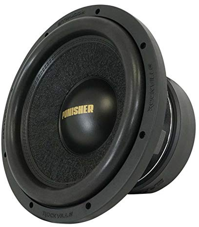 Rockville Punisher 12D2 12 5600W Peak/1400W RMS Car Audio Subwoofer, Dual 2-Ohm, High-Excursion, Cast Basket, Black Paper Cone, for Car Audio Systems and Bass Competitions