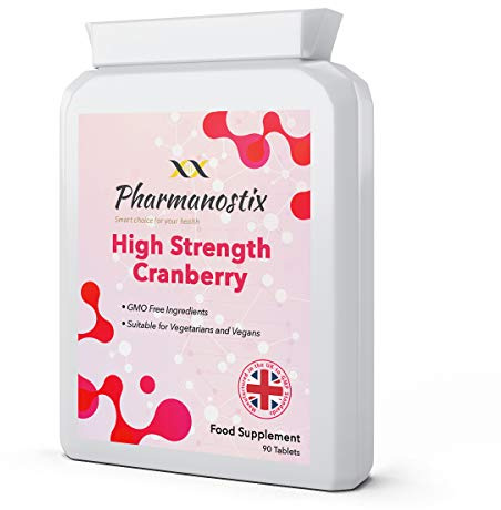 High Strength Cranberry (5000 mg), Urinary Tract Bladder and Kidney Support, UK Manufactured to GMP Standards