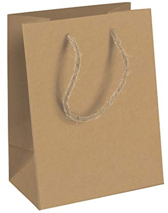Clairefontaine 28800-3C – Bolsa de regalo kraft – Formato medio, 21,5 x 10,2 x 25,3 cm – 210 g – embalaje, ideal para: Libro de bolsillo, pequeños regalos, cajas creativas, alimentos