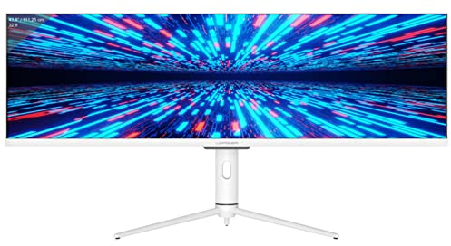 LC-POWER 43,8 Gaming Monitor - Double Full HD 3840x1080, 120 Hz, HDR 600, IPS-Panel, AMD FreeSync Premium, Höhenverstellbar, Pip/PBP, USB-Anschlüsse,LC-M44-DFHD-120