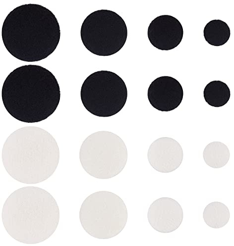 PH PandaHall 64pcs Cloth Covered Alloy Buttons, 4 Sizes Black White Shank Buttons 15 20 25 30mm Round Handmade Decorative Aluminum Tuxedo Buttons for Sewing Clothes Suits Uniform Jacket Crafts
