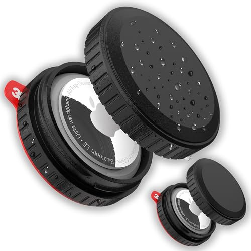 Airtag-fodral 2-pack, IPX8 vattentät med 3M-klistermärke, hårt PC-fodral, ultralätt litet Airtag-fäste för bil, cykel, bagage