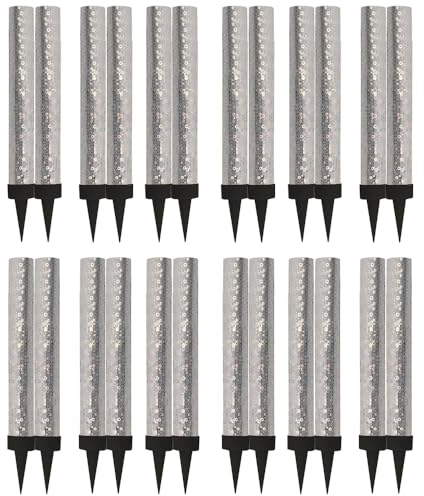 ZOPPER 24 Silver Fountain Cake Candles with Holder Cupcake Topper Sparkler Ideal for Celebration Cakes, Birthday Parties, Baby Showers