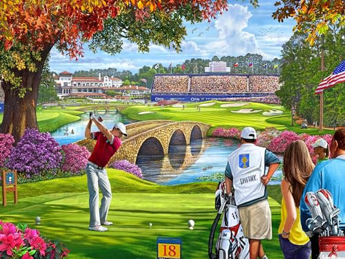 The Final Hole (Golf) Jigsaw Puzzle 550 Piece by Vermont Christmas Company - Large Pieces - Fully Interlocking & Randomly Shaped Pieces - 24 x 18