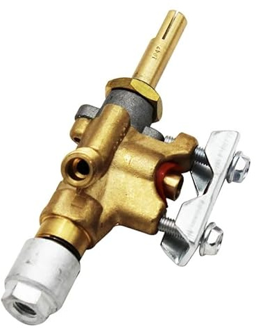Brass gas safety valve with Orkli magnet unit outlet with 7/16-24unf thread