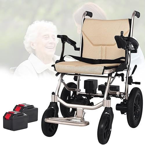 Fauteuil roulant électrique pliable ultra léger de 14 kg, trottinette mobile médicale pour adultes handicapés, fauteuil roulant électrique bimode avec perche longitudinale, robuste et multifonctionnel