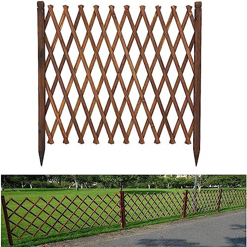 Panneau de clôture de jardin télescopique en bois - Treillage décoratif pour extérieur - Grille élégante pour aménagement paysager et décoration extérieure