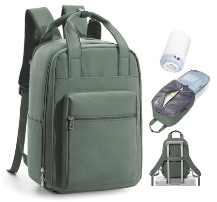 BJLFS Zaino da Viaggio con Sottovuoto Ryanair 40x30x20 Wizzair Bagaglio a mano 40x20x25 Ryanair con Pompa Borse da Cabina per Easyjet 45x36x20 con compressione sottovuoto,Zaino Casual per Laptop