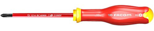 FACOM ATP1X100VE TOURNEVIS PROTWIST isolé 1000 Volts pour vis cruciformes PHILLIPS - Lame ronde gainée