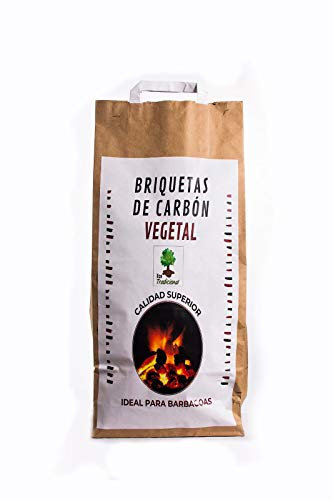 Briquettes de charbon de bois végétal pour barbecue, poêle ou cheminée 10 kg