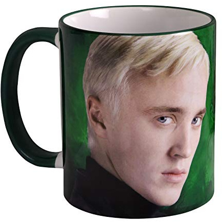 Elbenwald Harry Potter Tasse Draco Malfoy Portrait Rundumdruck Keramik 320 ml grün