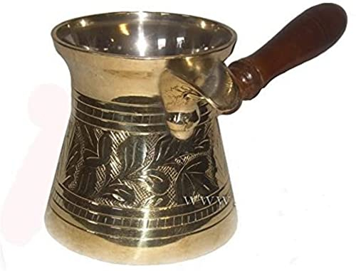 Exklusiver globaler türkischer Wasserkocher aus Metall und Messing, 10,2 cm, für die Zubereitung von Tee, Kaffee, kann auf Gasgeschenken verwendet werden